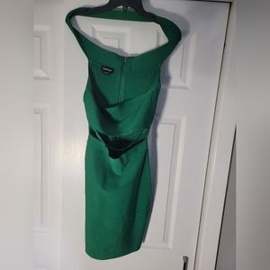 Green Bebe cut-out in the middle halter neck  bandage dress sx small